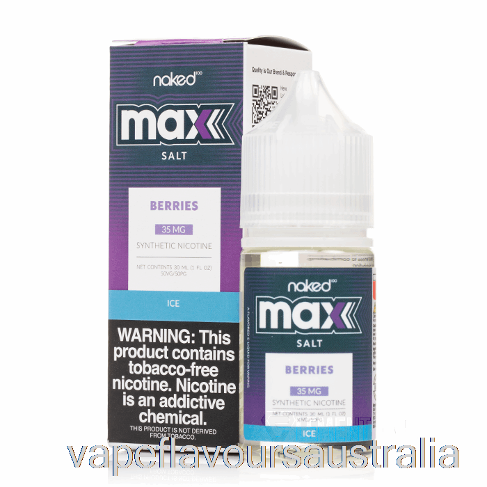 Vape Nicotine Australia ICE Berries - Naked MAX Salt - 30mL 35mg